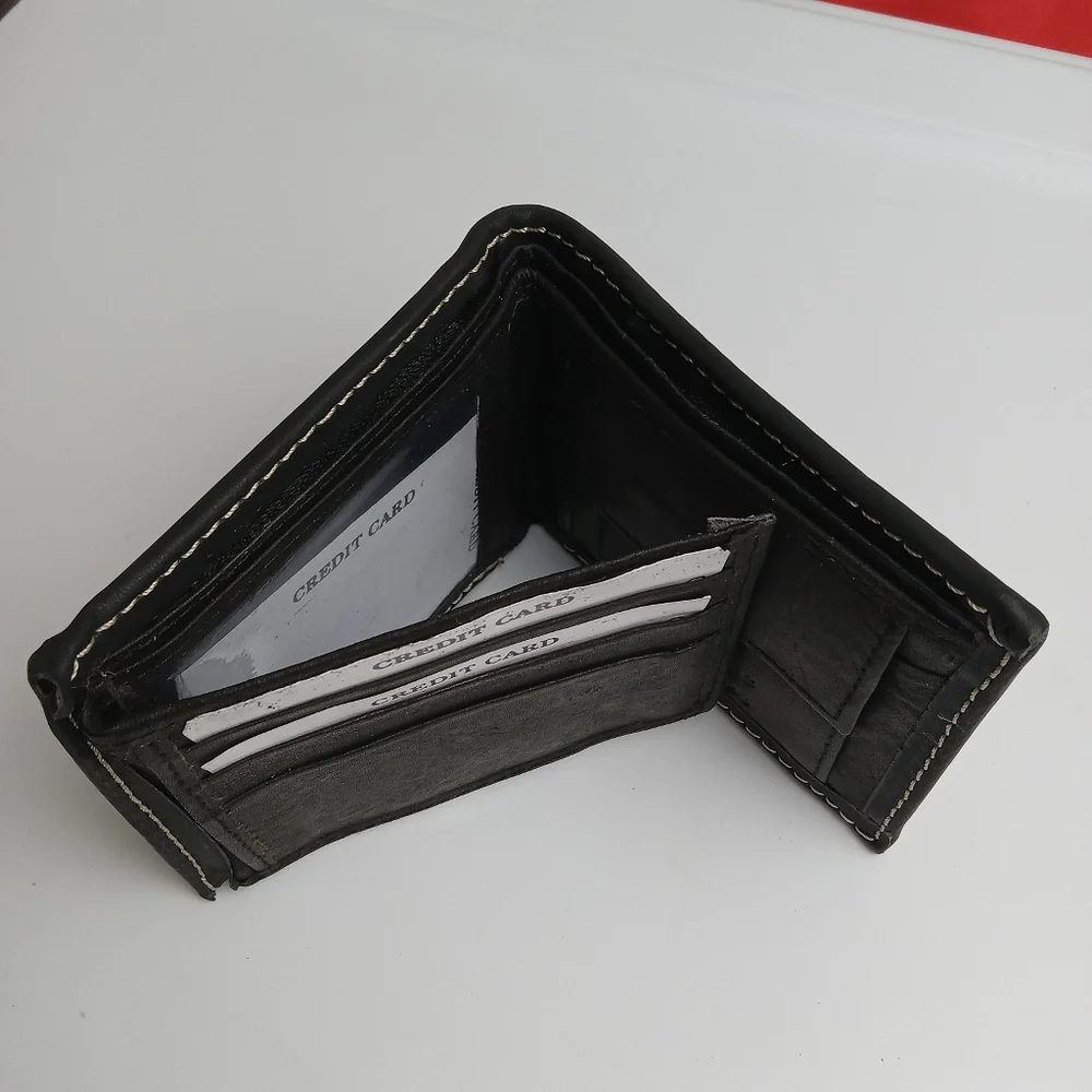 Men's‎ Western Wallet Genuine Leather Hand Crafted Bifold Cowboy Rodeo Wallet